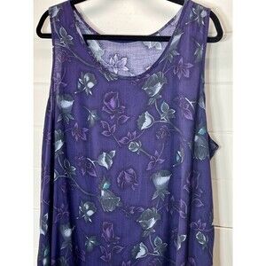 Vintage Petra Fashions Floral Camisole Romantic Goth Womens 1X Purple
